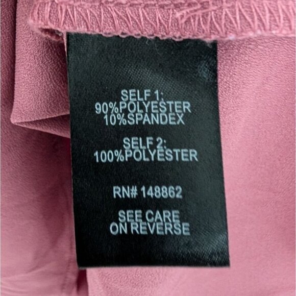 Torrid Peplum Crepe Mesh Inset Babydoll Blouse Womens Plus Size 3X Mauve Pink - Picture 5 of 10